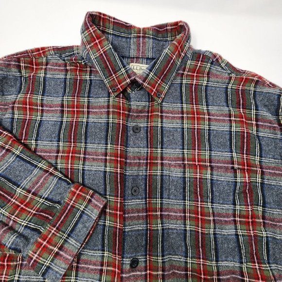 L.L. Bean Men's Flannel Shirt Size XL Regular Slightly Fitted Button Down - Picture 1 of 9